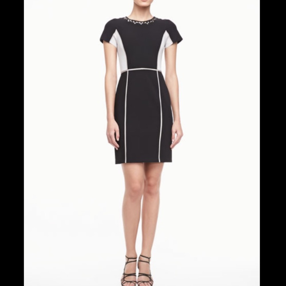 Rebecca Taylor Two-Tone Crepe Dress